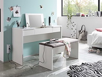 Make-uptafel alizée 125cm 2 lades & 1 deur - wit - afbeelding 5 van  5