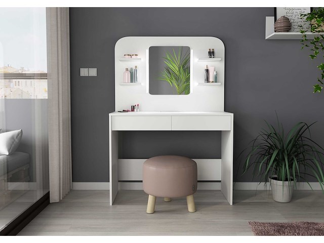 Make-uptafel secret - wit - afbeelding 1 van  4