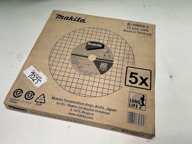 Makita - doorslijpschijf - b-10665 - slijpschijf (5x) - afbeelding 1 van  1