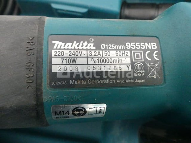 Makita 9555nb haakse slijper - afbeelding 3 van  5