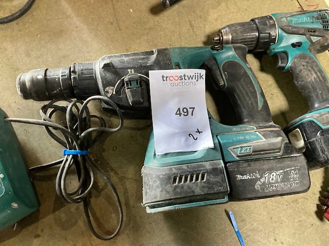 Makita accu-boormachine (2x) - afbeelding 2 van  7
