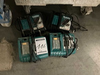 Makita acculader (4x) - afbeelding 1 van  2