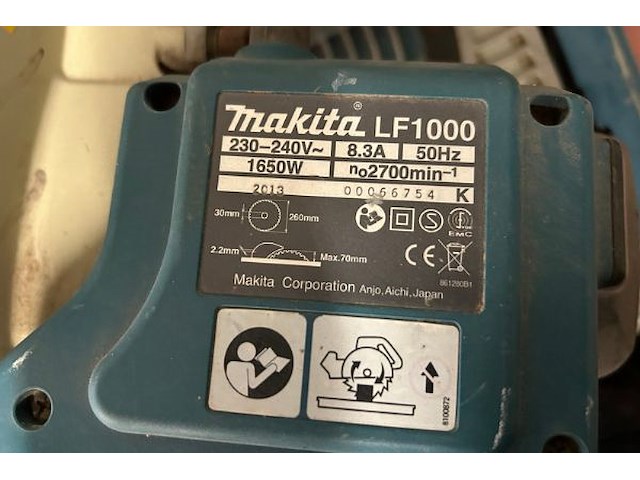 Makita afkortzaag op tafel - afbeelding 5 van  8