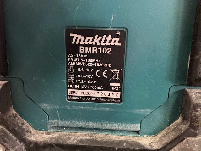 Makita bmr 102 accu werf radio - afbeelding 2 van  2