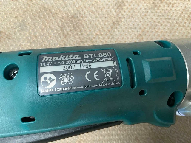Makita btl060 haakse slagschroefboormachine - afbeelding 8 van  8