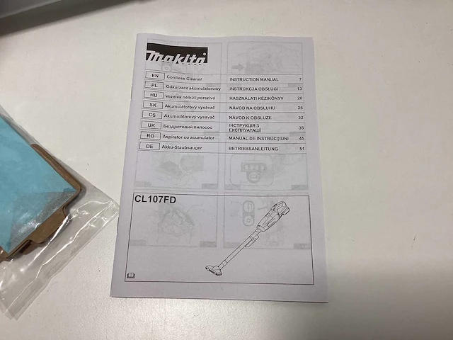 Makita cl107fdz accu stofzuiger - afbeelding 3 van  11