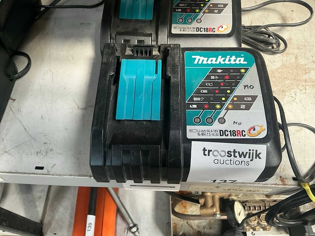 Makita dc18rc / dc36ra diverse accu laders (4x) - afbeelding 3 van  5