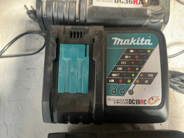 Makita dc18rc / dc36ra diverse accu laders (4x) - afbeelding 4 van  4