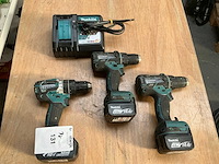Makita ddf accu boormachine (3x) - afbeelding 1 van  5