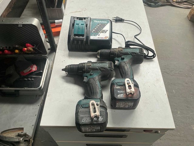 Makita ddf470 schroefboormachine (2x) - afbeelding 1 van  6