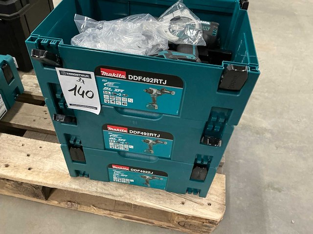 Makita ddf492rtj en ddf492zj diverse accu schroefmachines (3x) - afbeelding 3 van  4