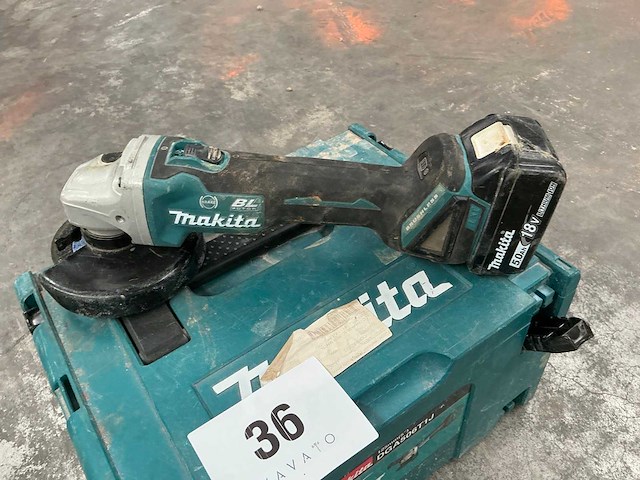Makita dga506 haakse accu slijpmachine - afbeelding 2 van  4