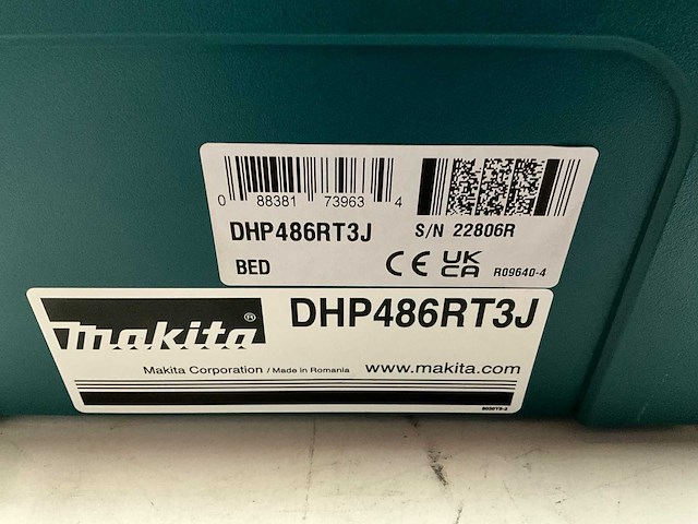 Makita dhp486rt3j klop- en boorschroefmachine met lader en 3 accu’s - afbeelding 8 van  9