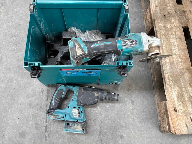 Makita dhr243 + dga506 boorhamer + haakse slijptol - afbeelding 1 van  4
