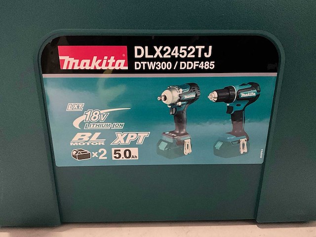 Makita dlx2452tj accu combo kit, schroefmachine/moersleutel met lader en 2 accu’s - afbeelding 7 van  9