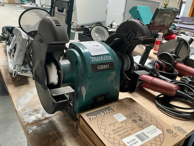 Makita gb801 werkbankslijpmachine - afbeelding 1 van  8
