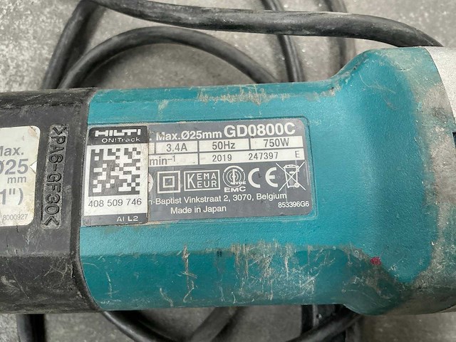 Makita gd0800c rechte slijpmachine - afbeelding 5 van  5