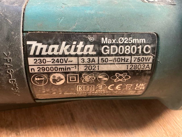 Makita haakse- en rechteslijpmachine - afbeelding 4 van  7