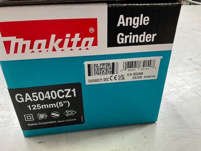 Makita haakse slijpmachine 125 mm - afbeelding 6 van  6