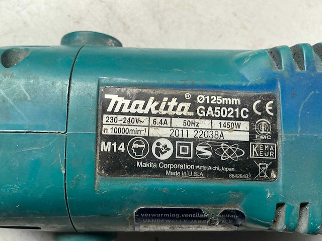 Makita haakse slijpmachine (3x) - afbeelding 6 van  11