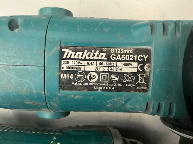 Makita haakse slijpmachine (3x) - afbeelding 4 van  6