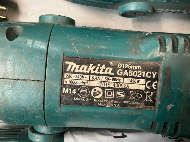 Makita haakse slijpmachine (3x) - afbeelding 5 van  6