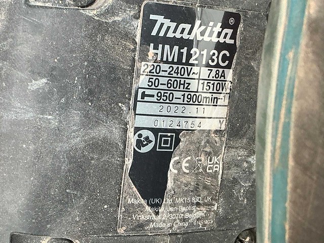 Makita hm1213c breekhamer - afbeelding 3 van  4