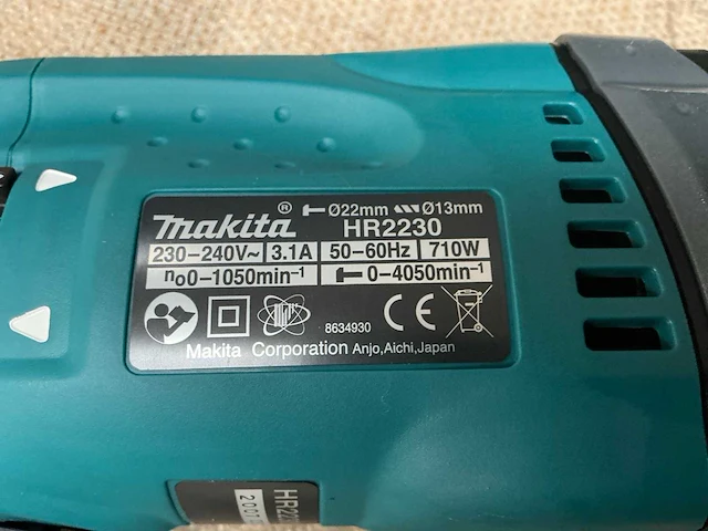Makita hr2230 boormachine - afbeelding 5 van  7