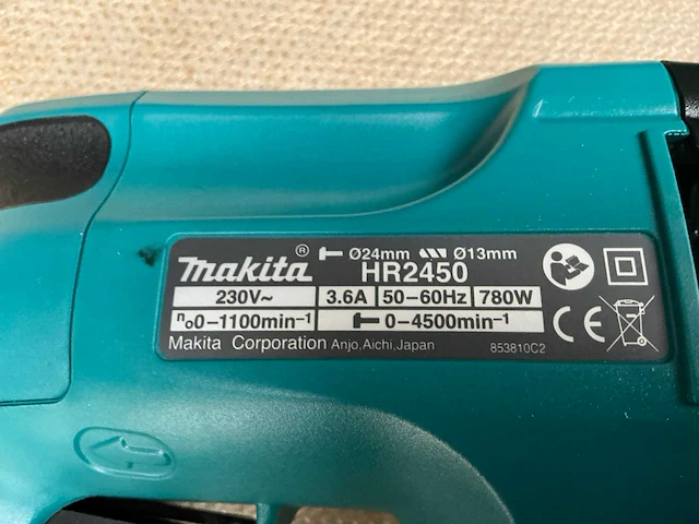 Makita hr2450 boormachine - afbeelding 7 van  7
