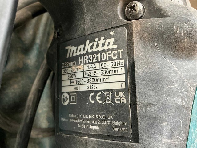 Makita hr3210fct combihamer - afbeelding 4 van  5