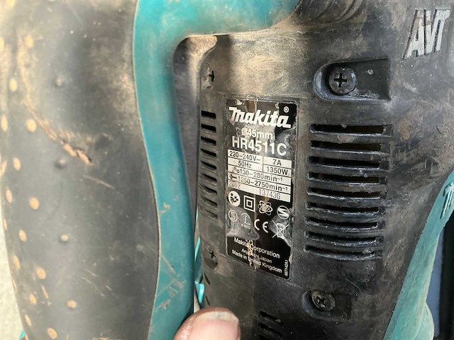 Makita hr4511c boorhamer - afbeelding 4 van  5