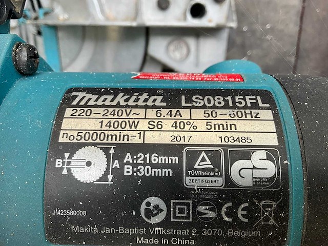 Makita ls0815fl afkortcirkelzaagmachine - afbeelding 4 van  6