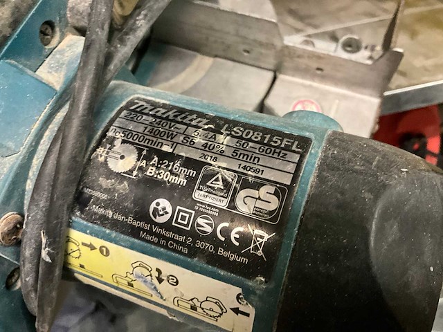 Makita ls0815fl afkortzaag - afbeelding 5 van  6