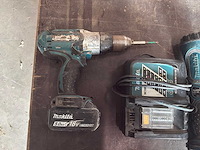 Makita schroefmachine, klopschroefmachine, lamp - afbeelding 1 van  9