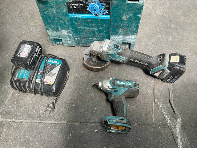 Makita slagmoersleutel en haakse slijper - afbeelding 1 van  6