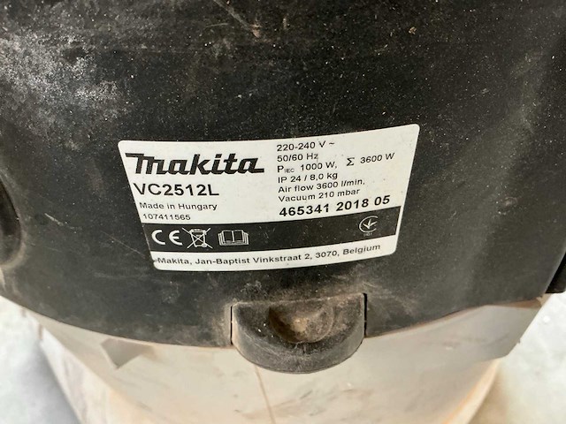 Makita vc2512l industriële stofzuiger - afbeelding 4 van  4