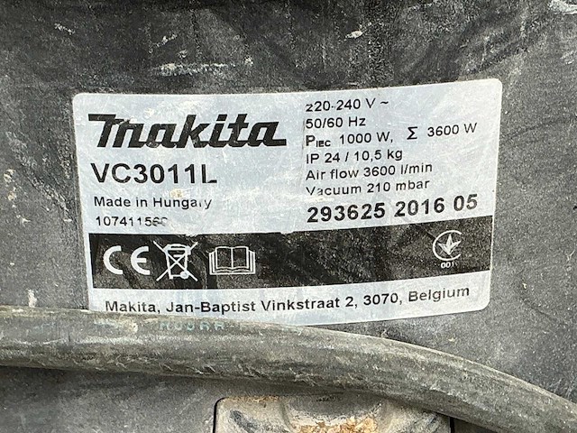 Makita vc3011l industriële stofzuiger - afbeelding 4 van  4