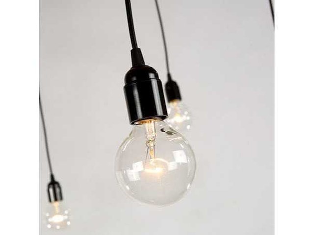 Mama plafondlamp met 8 zwarte lampen - afbeelding 2 van  3