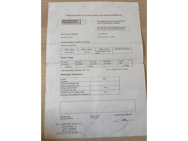 Man - 2006 - tga 33.350 - vrachtwagen - afbeelding 25 van  33