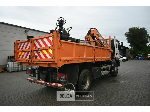 M.a.n. vrachtwagen met laadkraan en kipbak - afbeelding 17 van  30