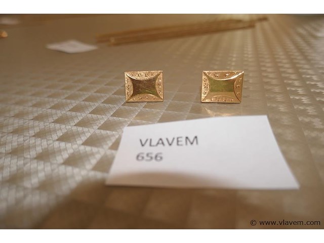 Manchetknopen 750 kr goud - afbeelding 1 van  2