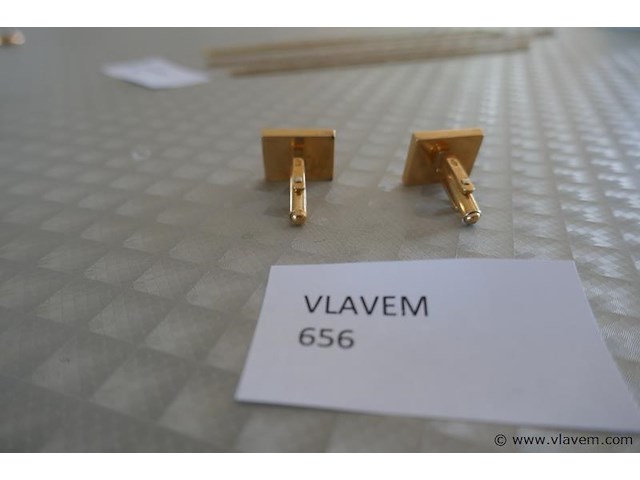 Manchetknopen 750 kr goud - afbeelding 2 van  2
