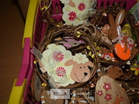 Mandje met paasdeco - afbeelding 2 van  3