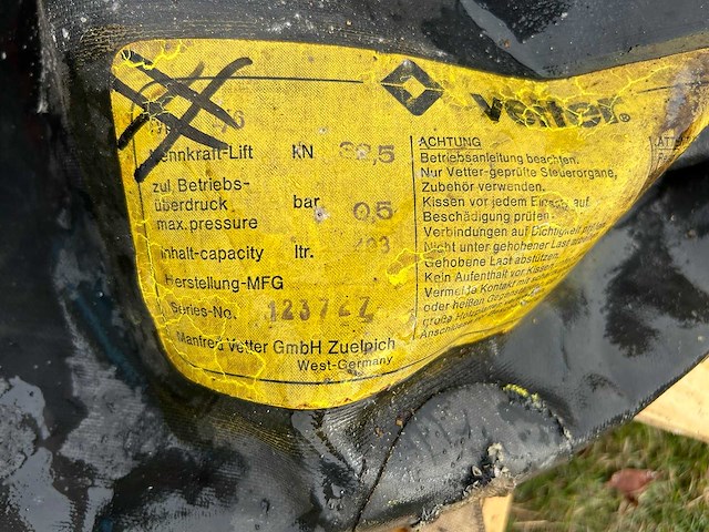 Manfred vetter gmbh - pneumatisch hefkussen / lucht-hefkussen - afbeelding 3 van  4