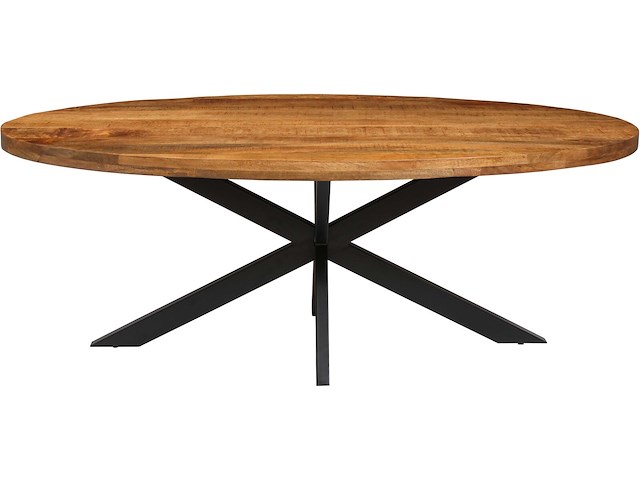 Mango houten ovalen tafel alexa - metalen frame - 200 cm - afbeelding 2 van  4