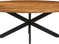 Mango houten ovalen tafel alexa - metalen frame - 200 cm - afbeelding 2 van  4