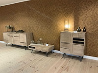 Mangohouten wandmeubel x2 en salontafel - afbeelding 1 van  6