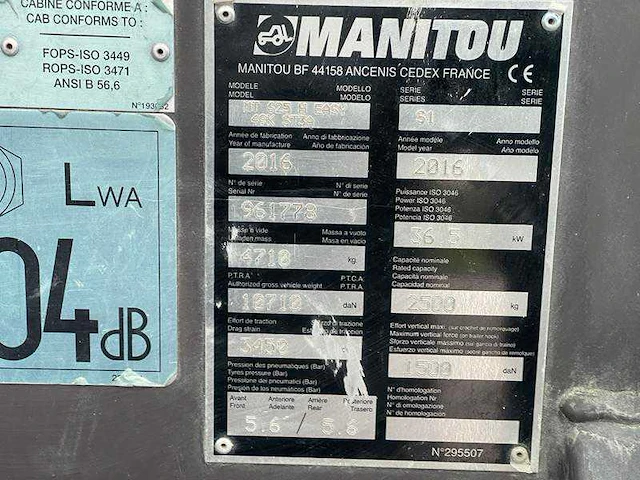 Manitou - mt 625 h easy - verreiker - 2016 - afbeelding 22 van  42