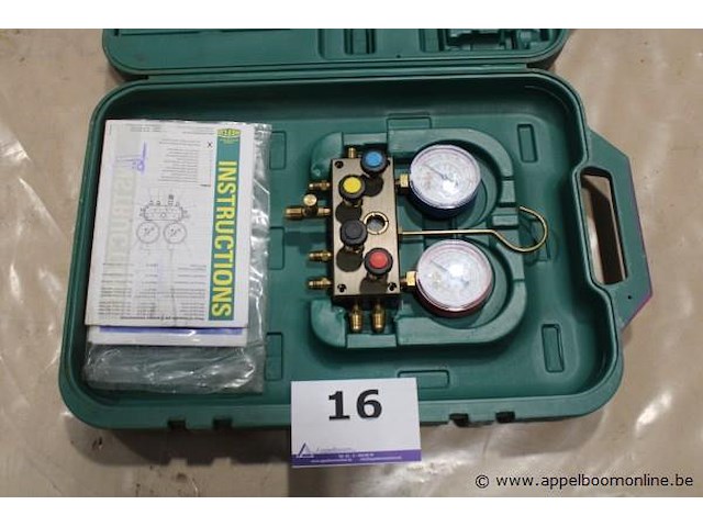 Manometerset (koeltechnisch manifold) - afbeelding 1 van  2