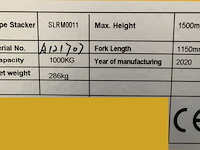 Manuele breedspoor stapelaar 1000kg - afbeelding 6 van  6